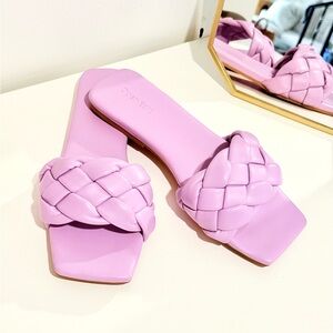 Nordstrom Open Edit Women's Lucca Slide Sandal - 7.5, Purple/Lavender